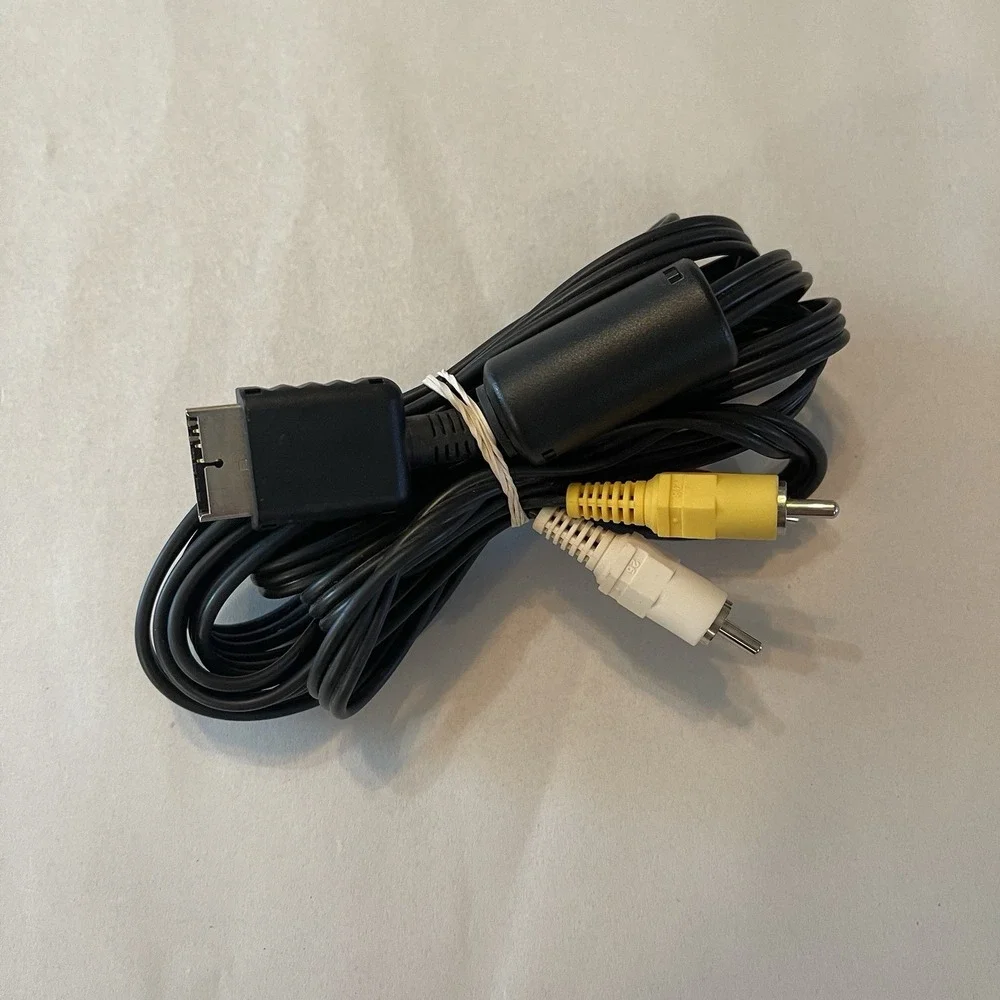 Sony PlayStation Ps1 Ps2 Ps3 - Black AV Cables OEM